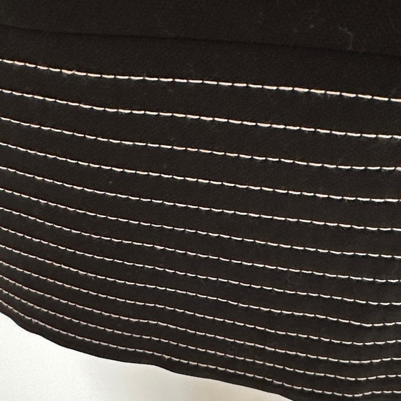 Vince Camuto Black Mini Dress with White Accents - Picture 3 of 5